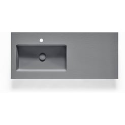 Ben Avira A1 Wastafel Akron, Kom Links 120,3x45x1,3 cm Cemento