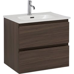 Saniselect Alba badmeubel incl. keramische wastafel 60x47x57cm warm eiken