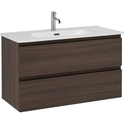 Saniselect Alba badmeubel incl. keramische wastafel 90x47x57cm warm eiken
