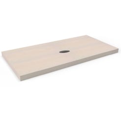 Ben Elina blad Beige 100x45x2 cm met 1 sifonuitsparing in het midden zonder kraangat