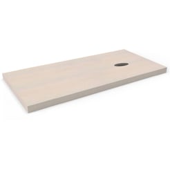 Ben Elina blad Beige 120x45x2 cm met 1 sifonuitsparing rechts zonder kraangat