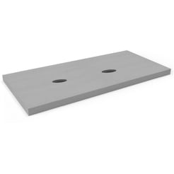Ben Blad 2 sifon uitsp. zonder Krg. 120x45x2 cm Grijs