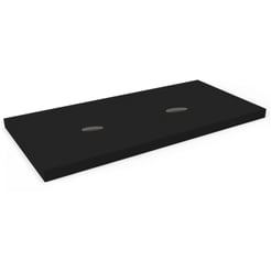 Ben Blad 2 sifon uitsp. zonder Krg. 120x45x2 cm Zwart