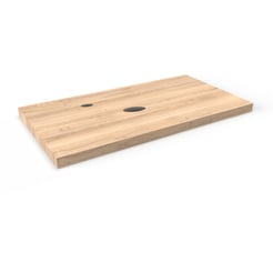 Ben blad 100x45x2 cm 1 sifon uitsp. krg. links Naturel Eiken