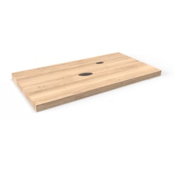 Ben Elina blad Naturel eiken 100x45x2 cm met 1 sifonuitsparing in het midden en kraangat rechts