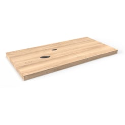 Ben Elina blad Naturel eiken 120x45x2 cm met 1 sifonuitsparing links en kraangat rechts