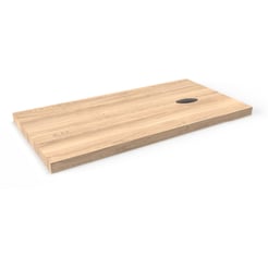 Ben Elina blad Naturel eiken 120x45x2 cm met 1 sifonuitsparing rechts zonder kraangat