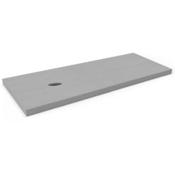 Ben blad eiken 1 sifon uitsp. links zonder krg. 160x45x2 cm Grijs