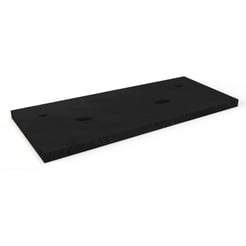Ben blad eiken 2 sifon uitsp. krg. buiten 200x45x2 cm Zwart