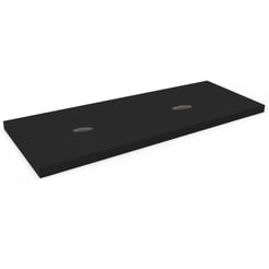 Ben blad eiken 2 sifon uitsp. zonder krg. 160x45x2 cm Zwart