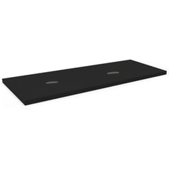 Ben blad eiken 2 sifon uitsp. zonder krg. 200x45x2 cm Zwart