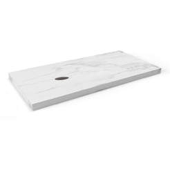 Ben Elina blad Bianco carrara 120x45x2 cm met 1 sifonuitsparing links zonder kraangat