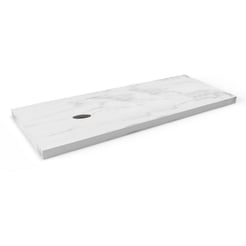 Ben blad marmer 1 sifon uitsp. links zonder krg. 200x45x2 cm Bianco Carrara