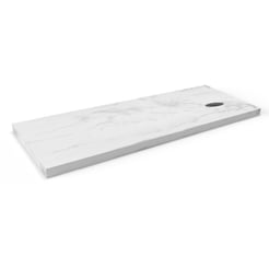 Ben blad marmer 1 sifon uitsp. rechts zonder krg. 160x45x2 cm Bianco Carrara