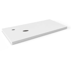 Ben blad 120x45x2 cm 1 sifon uitsp. links krg. links Mat Wit
