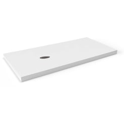 Ben Elina blad Mat wit 120x45x2 cm met 1 sifonuitsparing links zonder kraangat