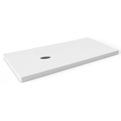 Ben blad solid 1 sifon uitsp. links zonder krg. 160x45x2 cm Mat Wit