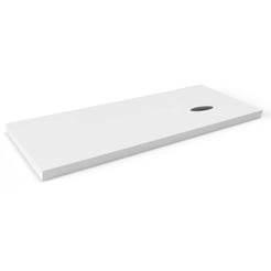 Ben blad solid 1 sifon uitsp. rechts zonder krg. 160x45x2 cm Mat Wit