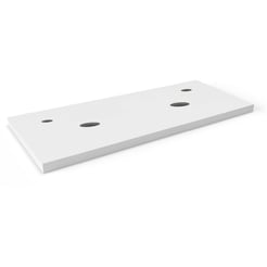 Ben blad solid 2 sifon uitsp. krg. buiten 160x45x2 cm Mat Wit