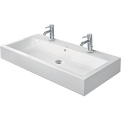 Duravit Vero wastafel 100x47 cm met 2x kraangaten Wit