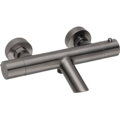 Saniselect Econ badkraan thermostatisch geborsteld zwart