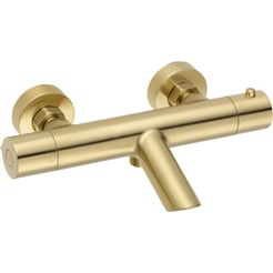 Saniselect Econ badkraan thermostatisch geborsteld messing