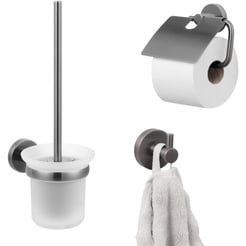 Saniselect Econ accessoireset 3-delig geborsteld zwart