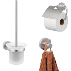 Saniselect Econ accessoireset 3-delig geborsteld nikkel