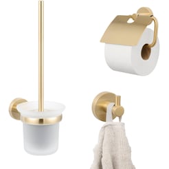 Saniselect Econ accessoireset 3-delig geborsteld messing