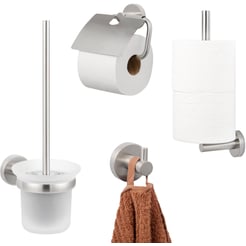 Saniselect Econ accessoireset 4-delig geborsteld nikkel