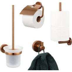 Saniselect Econ accessoireset 4-delig geborsteld koper