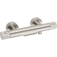 Ben Engraved Cross Badthermostaat Brushed Nickel