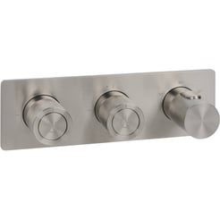 Ben Engraved Cross Inbouwthermostaat Geborsteld Nickel