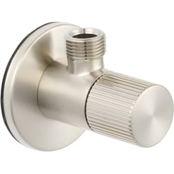 Ben Engraved Line Hoekstopkraan Brushed Nickel