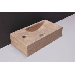 Forzalaqua Venetia Fontein 1 KRG R 40x22x10 cm Travertin Gezoet