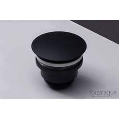 Forzalaqua Afvoerplug Chroom 5/4inch Altijd Open Zwart