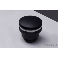 Forzalaqua Afvoerplug Chroom 5/4inch Push Open Zwart