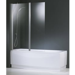 Novellini Aurora 2-deligebadwand 120x150 cm  omkeerbaar