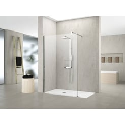 Novellini Kuadra h Inloopdouche 40x200 cm Chroom
