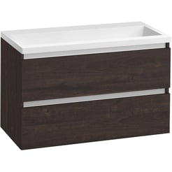 Saniselect Guarda badmeubelset 100x52cm zonder kraangat Kasteel Bruin