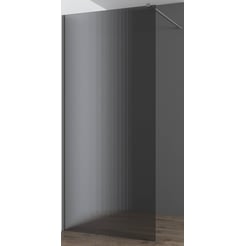 Saniselect Modella Glaswand voor montageset 120x210 cm Helder Geribbeld Glas