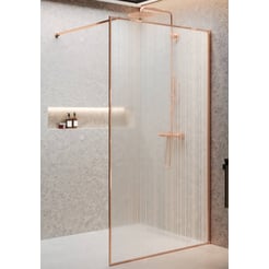 Novellini H Art HP Inloopdouche 117-118,5x200 cm Brushed Bronze Grijs Glas