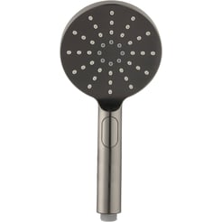 Ben Push Handdouche rond met 3 straalsoorten Geborsteld Zwart chroom