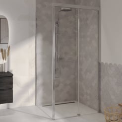 Ben iMotion Zijwand links voor schuifdeur rechts 100x206 cm Chroom Helder Glas