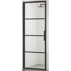 Sealskin SOHO 1-delige swingdeur rechts 80x210 cm Zwart Helder Glas Sealglas
