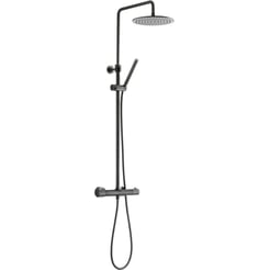 Ben Lavion 250 Regendoucheset Cool Geborsteld Zwart Chroom