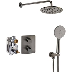 Ben Lavion 250 Inbouw Regendoucheset 3 sproeistralen handdouche Geborsteld Zwart