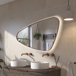Ben Nature Spiegel 120x3,5x70 cm Geborsteld Koper