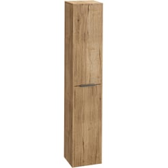 Saniselect Luca Hoge Kast 35x32x180cm Eiken Marcato met gun metal greep