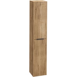 Saniselect Luca Hoge Kast 35x32x180cm Eiken Marcato met mat zwarte greep